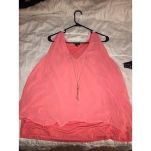 Plus Size A. Byer Tank with Necklace